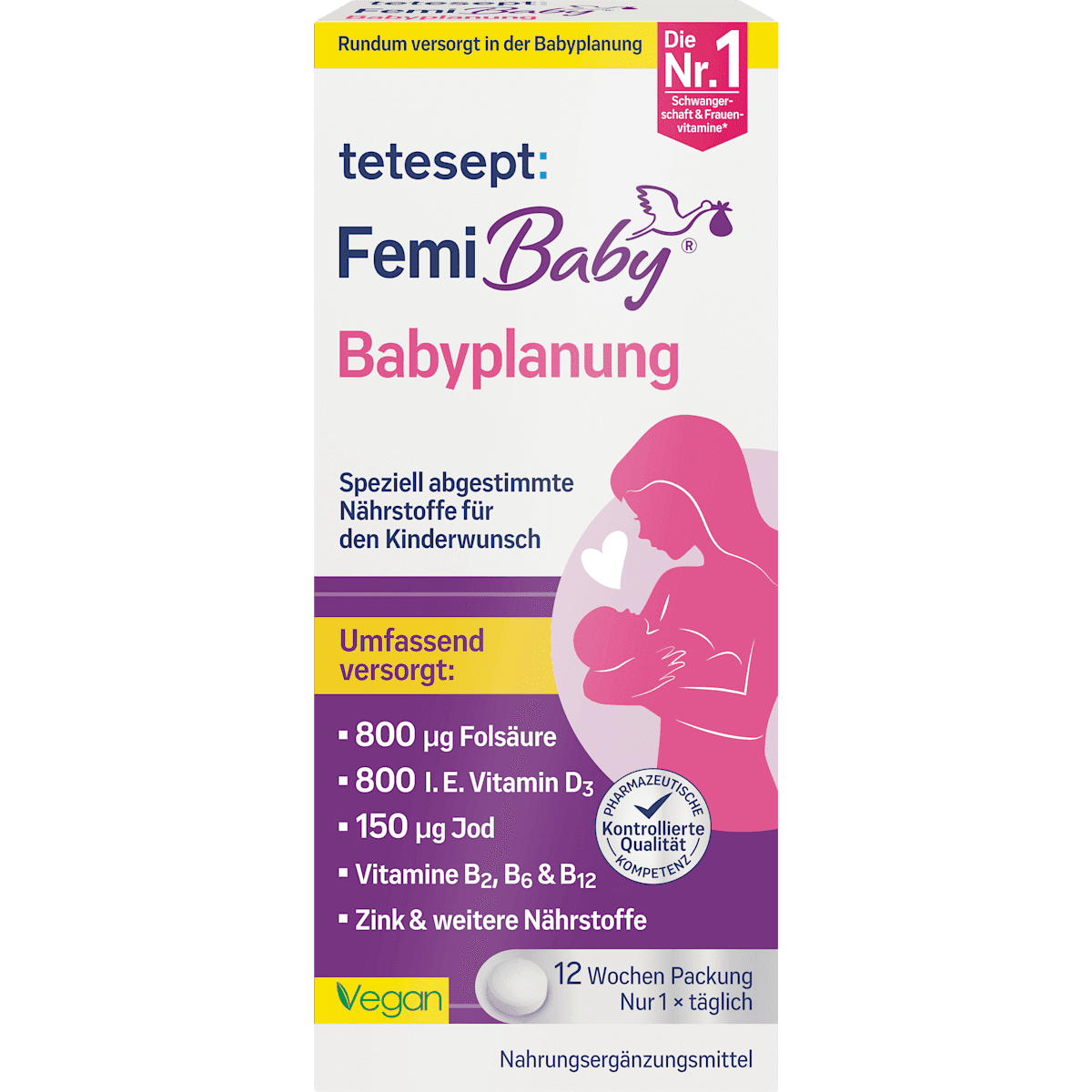 tetesept Femi Bébé désir d'enfant 84 pièces, 24,36 g — produit allemand authentique au Maroc