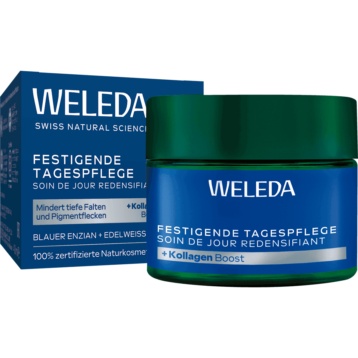 Weleda crème visage festigend blauer Enzian & edelweiss, 40 ml — produit allemand authentique au Maroc