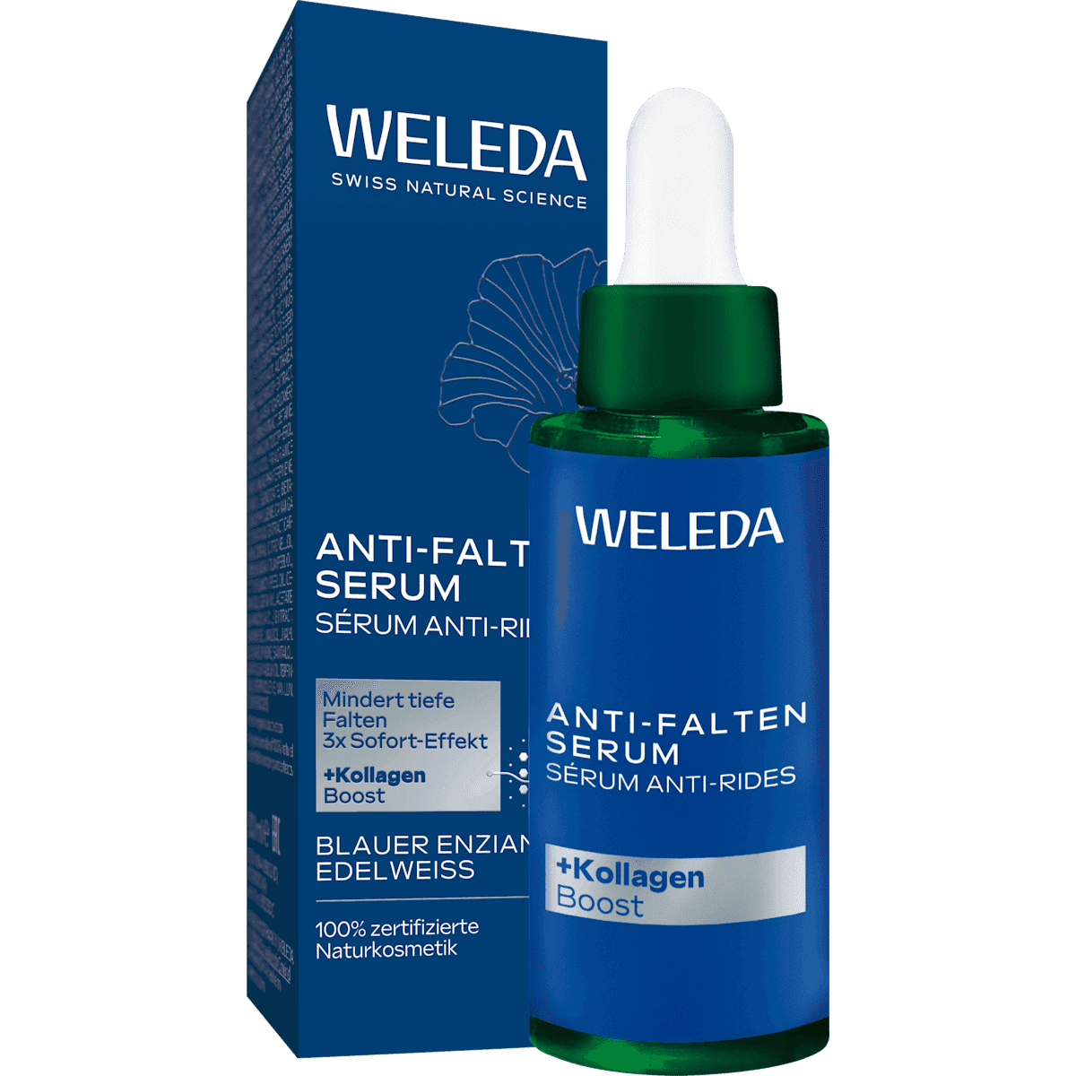 Weleda Sérum Anti-Falten blauer Enzian & Edelweiss, 30 ml — produit allemand authentique au Maroc