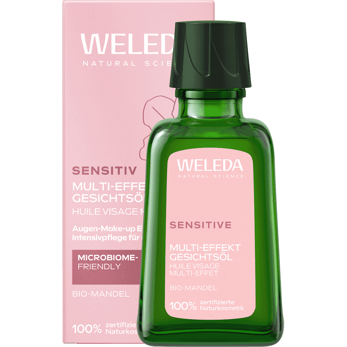 Weleda Huile visage Multi-Effekt Sensitiv amande, 50 ml — produit allemand authentique au Maroc