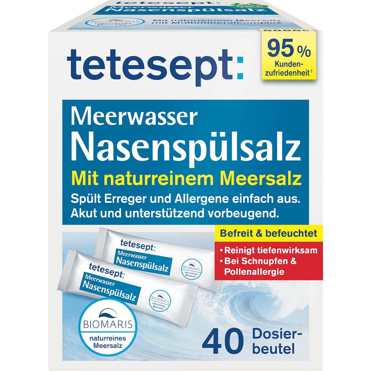 tetesept eau de mer sel de rinçage nasal, 40 pièces — produit allemand authentique au Maroc