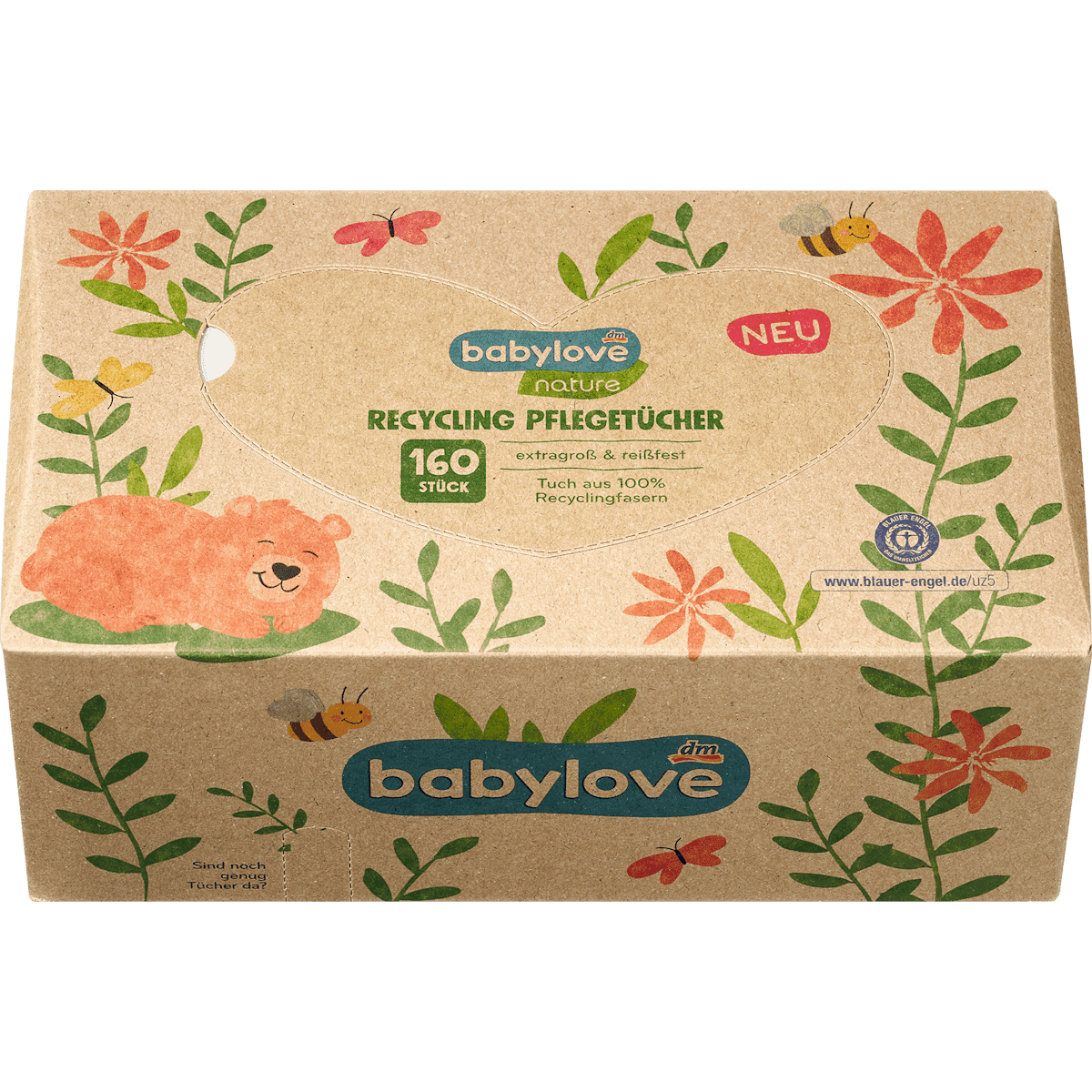 babylove Lingettes nature sèches 160 pièces — produit allemand authentique au Maroc
