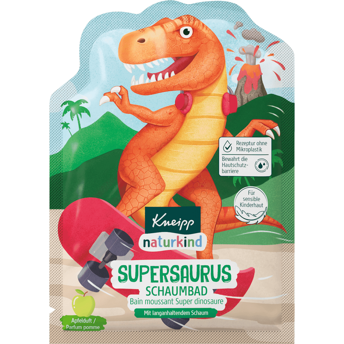 Kneipp Naturkind Bain moussant Supersaurus, 40 ml — produit allemand authentique au Maroc