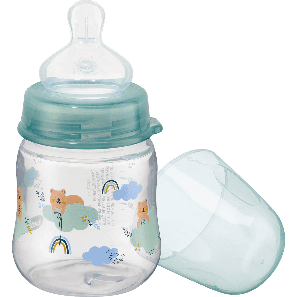 babylove Biberon col large turquoise, 150 ml, 1 pièce — produit allemand authentique au Maroc