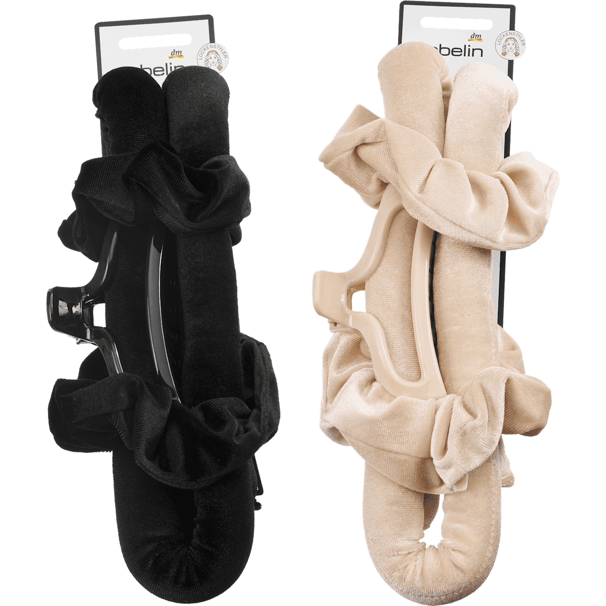 ebelin Bigoudis beige/noir 4 pièces 1 pièce — produit allemand authentique au Maroc