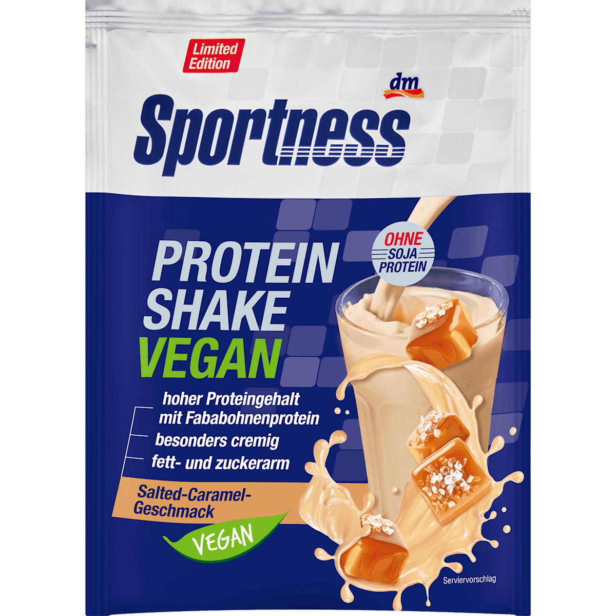 Sportness Poudre protéinée vegan caramel salé 28 g — منتج ألماني أصلي في المغرب