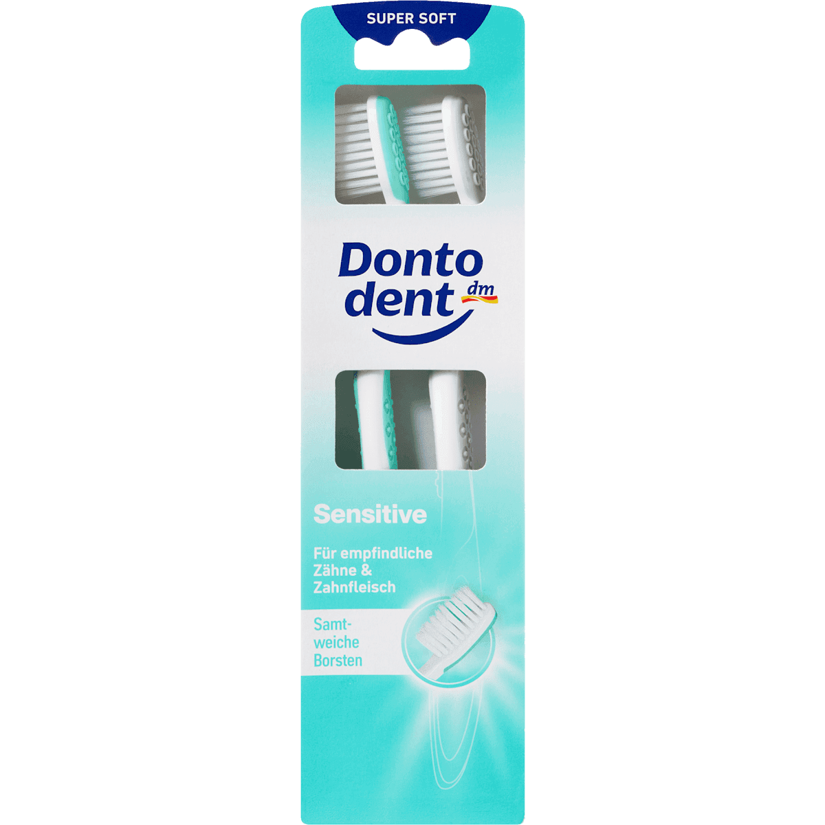 Dontodent Brosse à dents Sensitive super soft 2 pièces — produit allemand authentique au Maroc