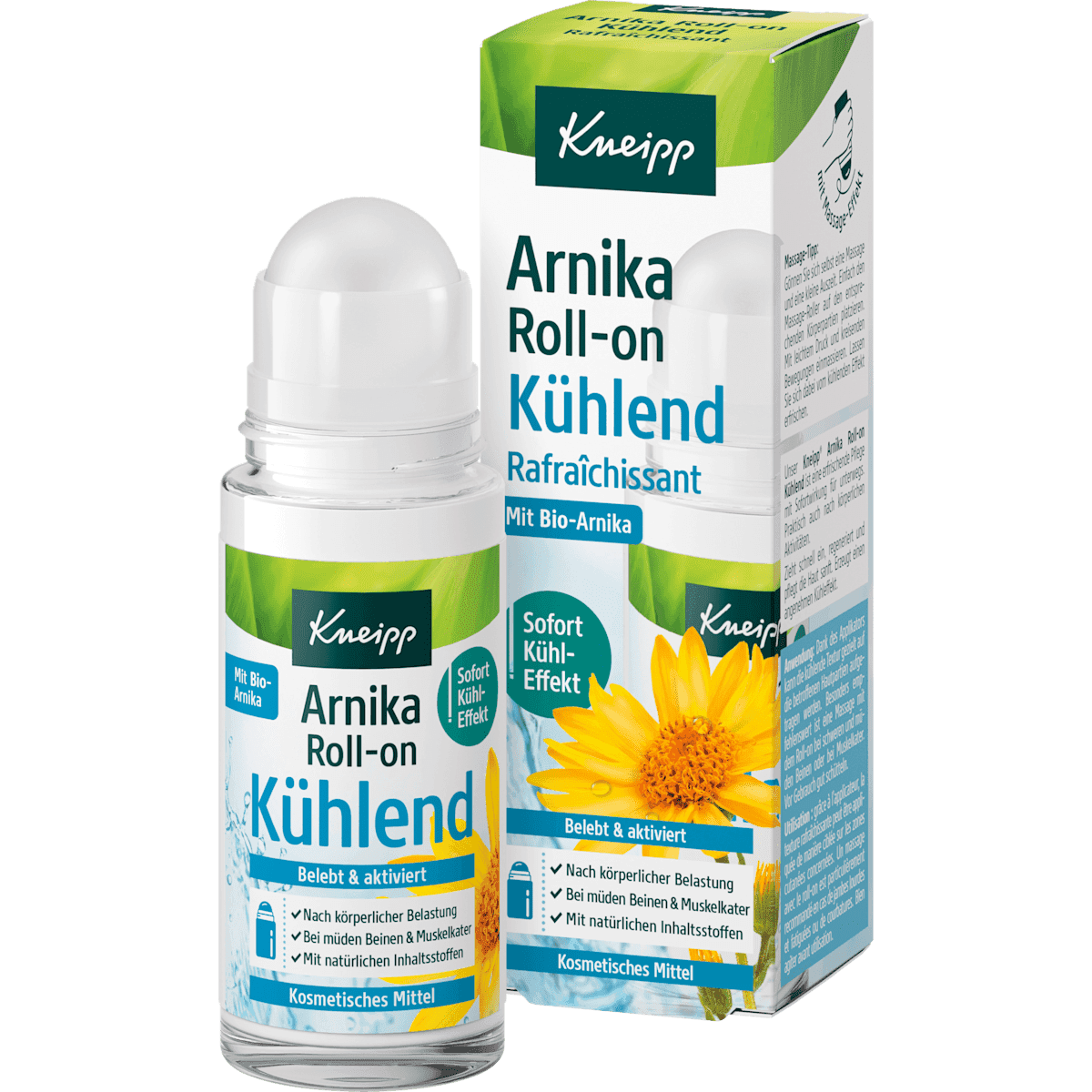 Kneipp Roll- on rafraîchissant arnica, 50 ml — produit allemand authentique au Maroc