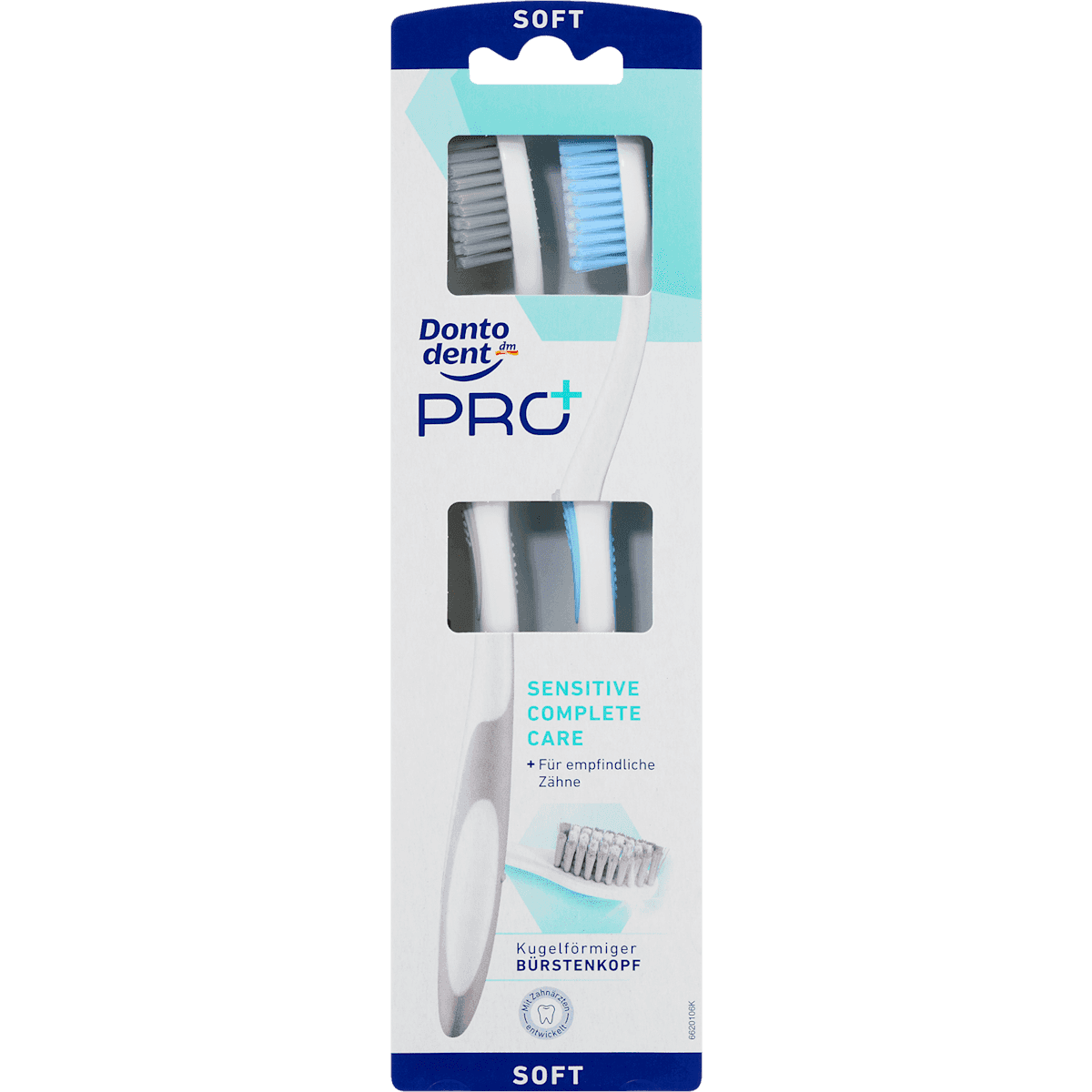 Dontodent PRO+ brosse à dents Sensitive Complete Care souple 2 pièces — produit allemand authentique au Maroc