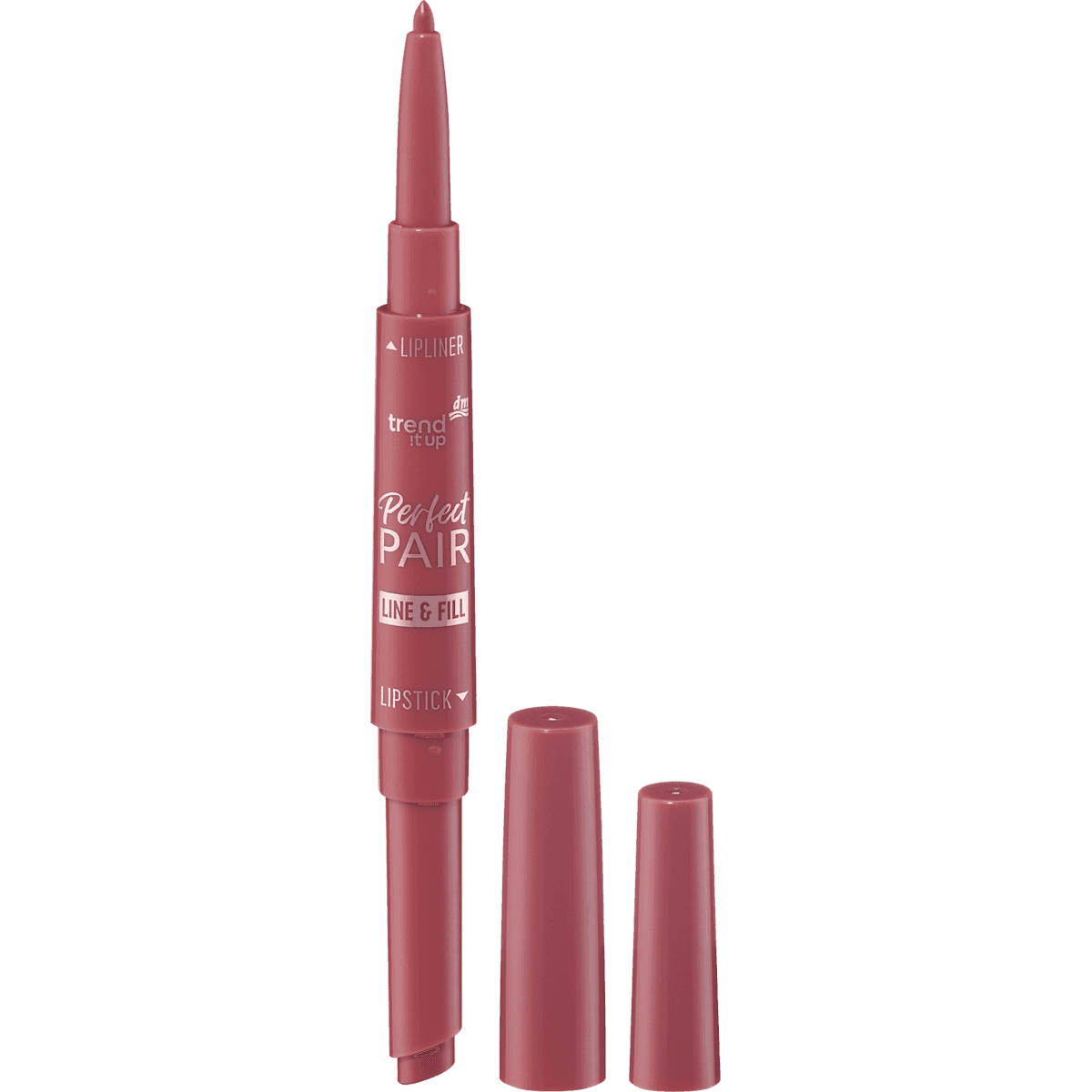 trend !t up rouge à lèvres Perfect Pair Line & Fill 520 Dark Rose Pink, 1,7 g — produit allemand authentique au Maroc