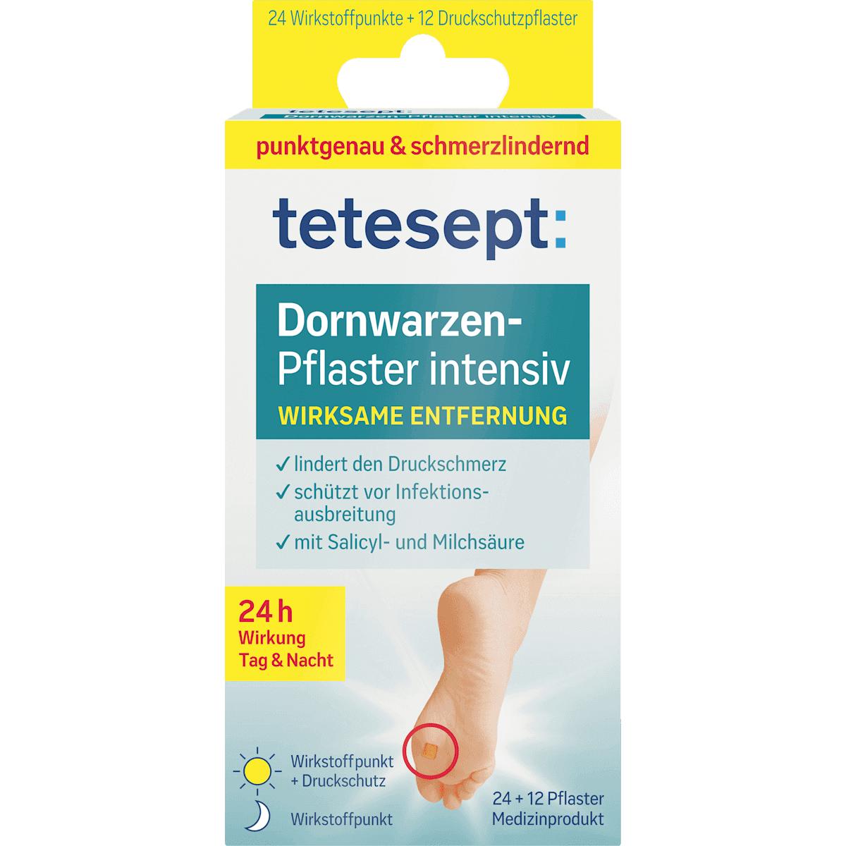 tetesept Pansements verrues plantaires intensiv, 12 pièces — produit allemand authentique au Maroc