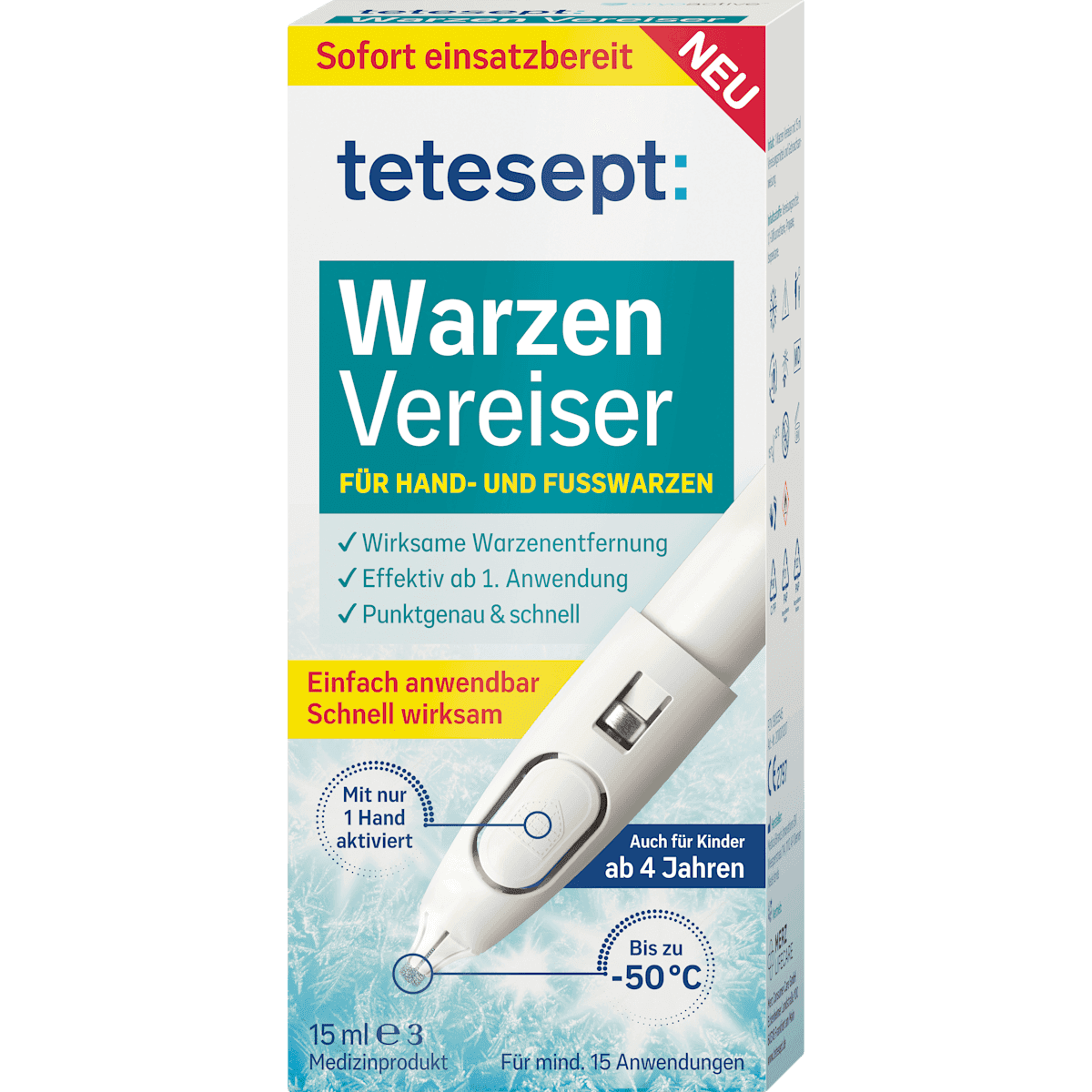 tetesept Cryothérapie verrues, 15 ml — produit allemand authentique au Maroc