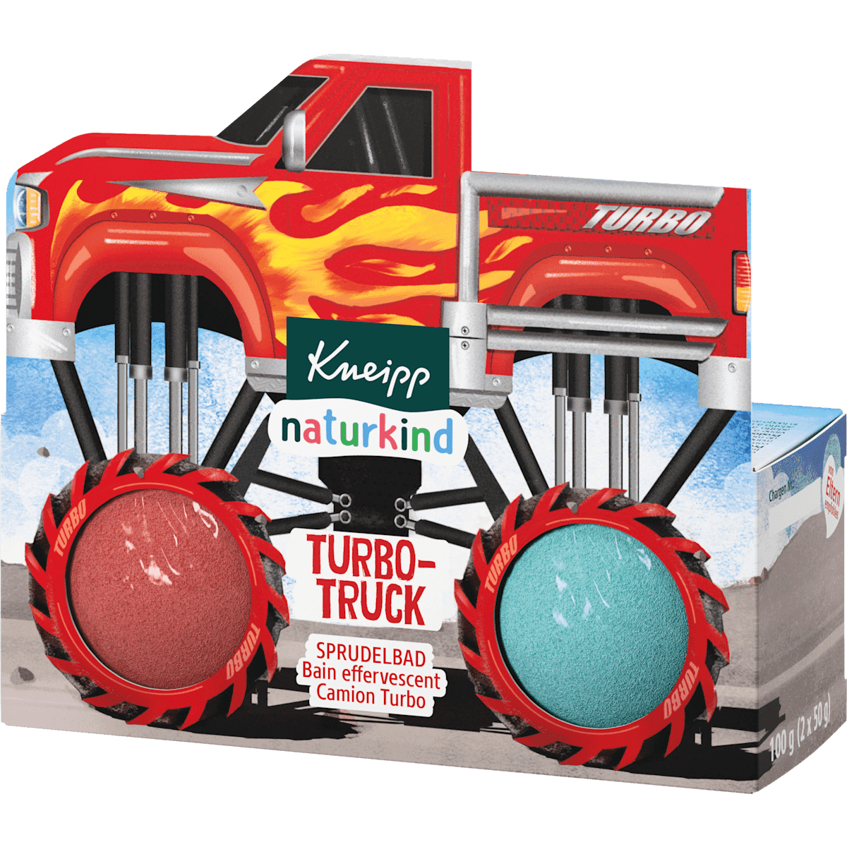 Kneipp Naturkind Enfant Bain moussant Sprudelbad Turbo Truck, 2 pièces — produit allemand authentique au Maroc