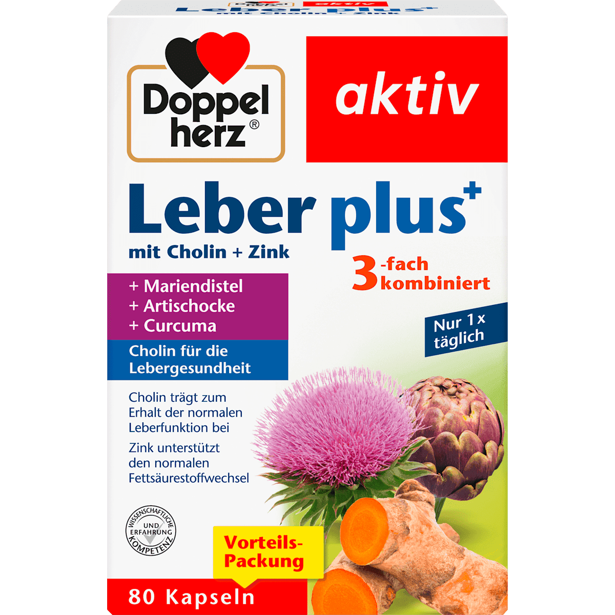 Doppelherz foie plus gélules 80 pièces, 56,8 g — produit allemand authentique au Maroc