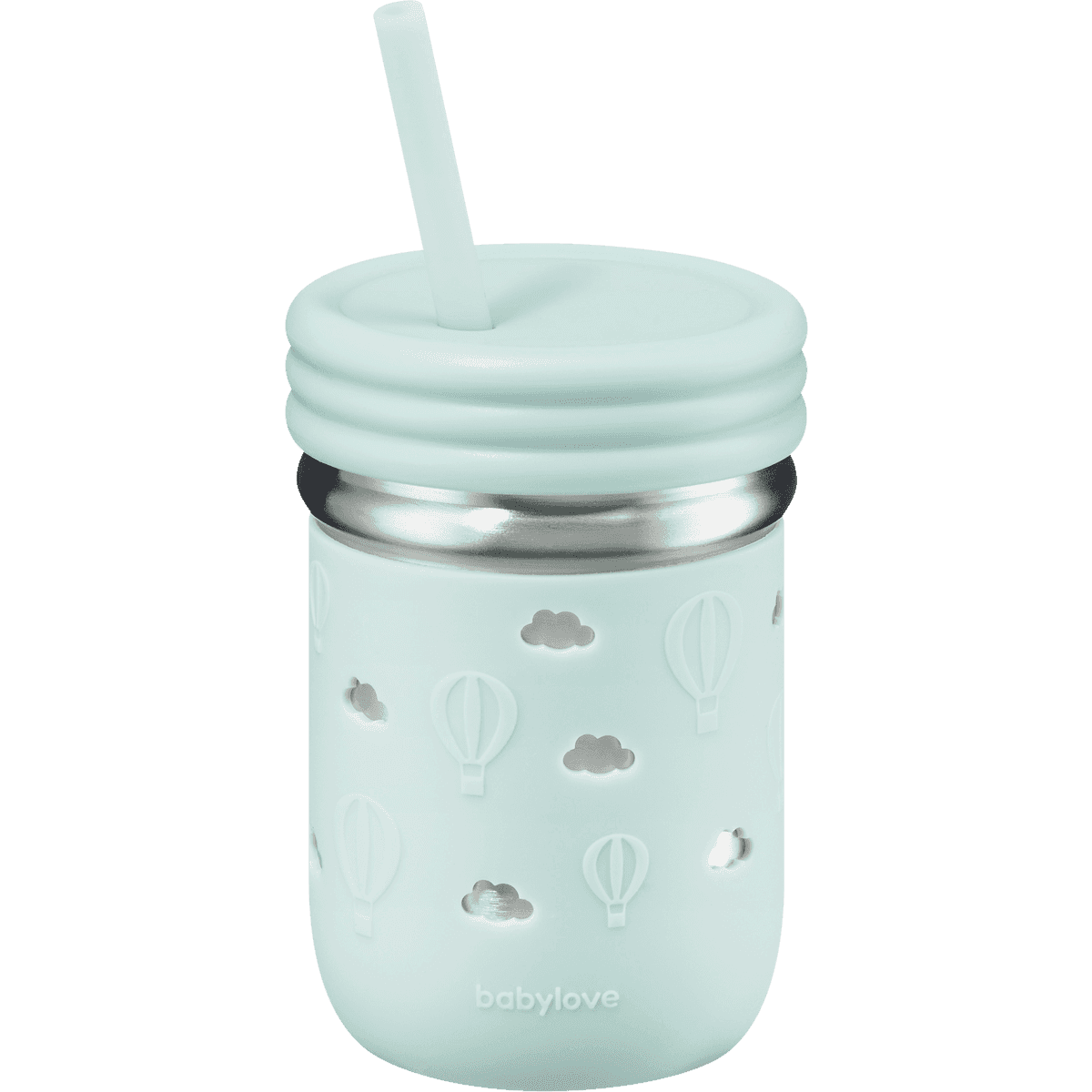 babylove Gobelet à paille inox/silicone menthe dès 12 mois 1 pc — produit allemand authentique au Maroc