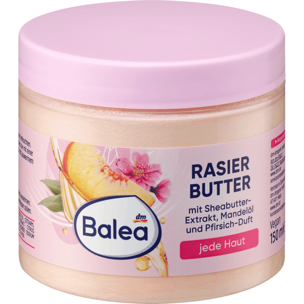 Balea Rasierbutter pêche, 150 ml — produit allemand authentique au Maroc