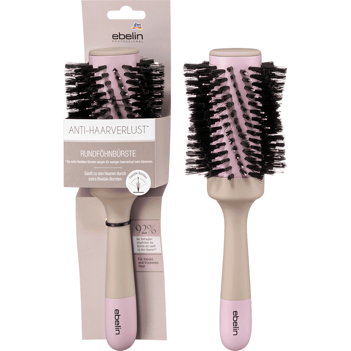 ebelin PROFESSIONAL brosse ronde anti-chute 1 pièce — produit allemand authentique au Maroc