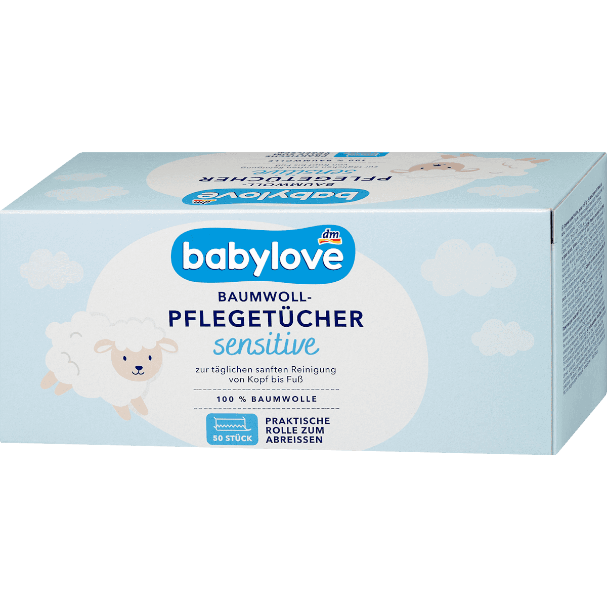 babylove Wipes cotton sensitive 50 pcs — authentic German product in Morocco