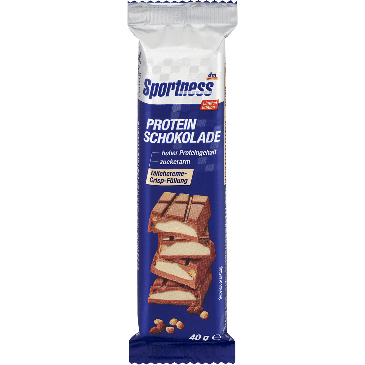 Sportness Bar protein chocolate fourrage crispy cream milky 40 g — authentic German product in Morocco