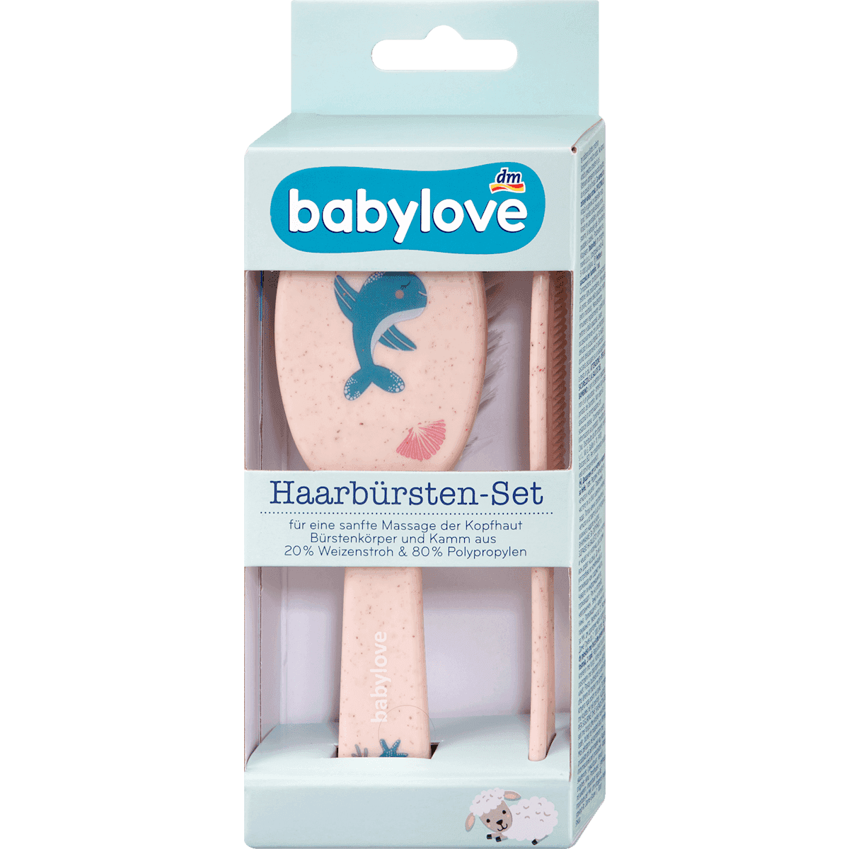 babylove Set Brosses rose Dauphin 2 pièces 1 pièce — produit allemand authentique au Maroc