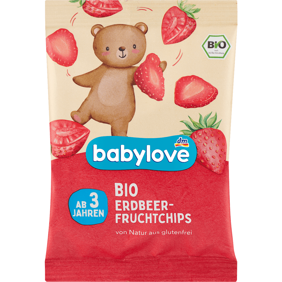babylove Snack enfant Chips de fraise dès 3 ans 12 g — produit allemand authentique au Maroc
