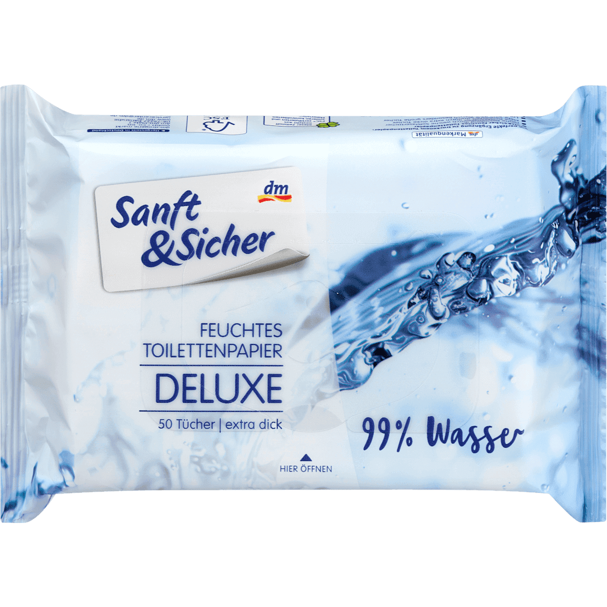 Sanft&Sicher papier toilette humide 99% eau 50 pièces — منتج ألماني أصلي في المغرب