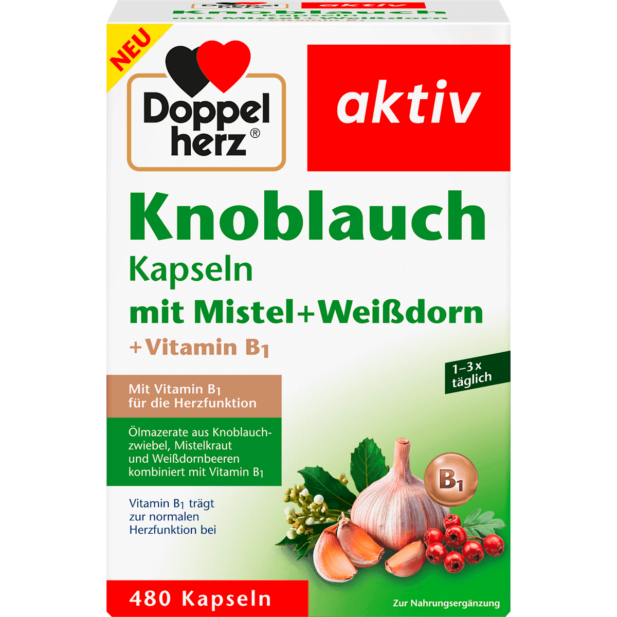 Doppelherz Knoblauch gélules 480 pièces, 211,9 g — produit allemand authentique au Maroc