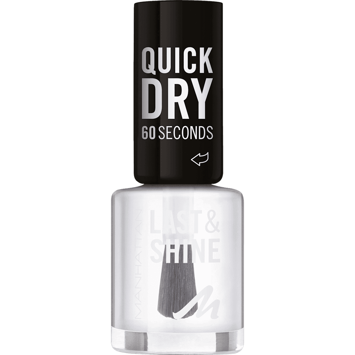 MANHATTAN Cosmetics Vernis à ongles Last & Shine 010 Clear, 8 ml — produit allemand authentique au Maroc