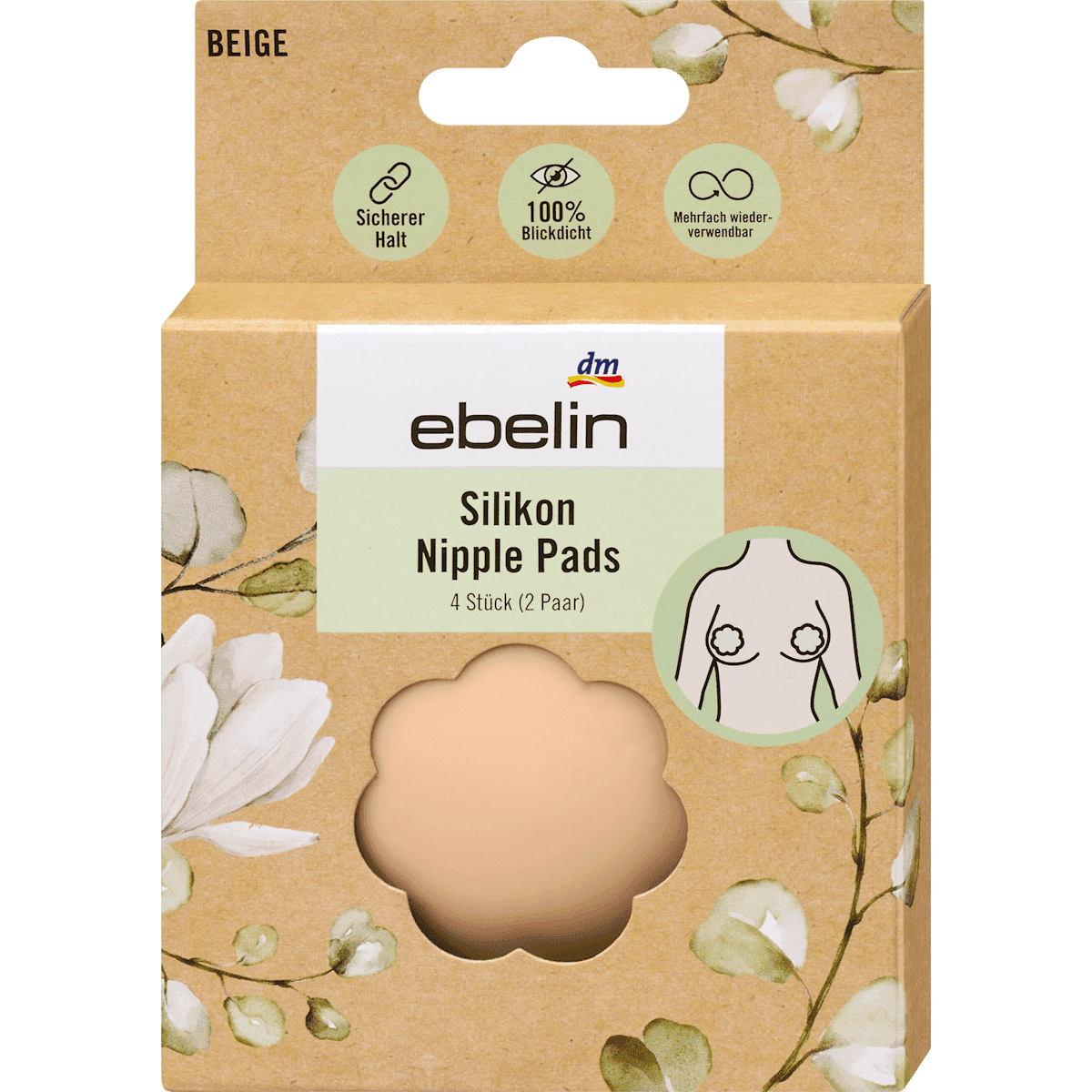 ebelin Coussinets en silicone (2 paires) 4 pièces — produit allemand authentique au Maroc