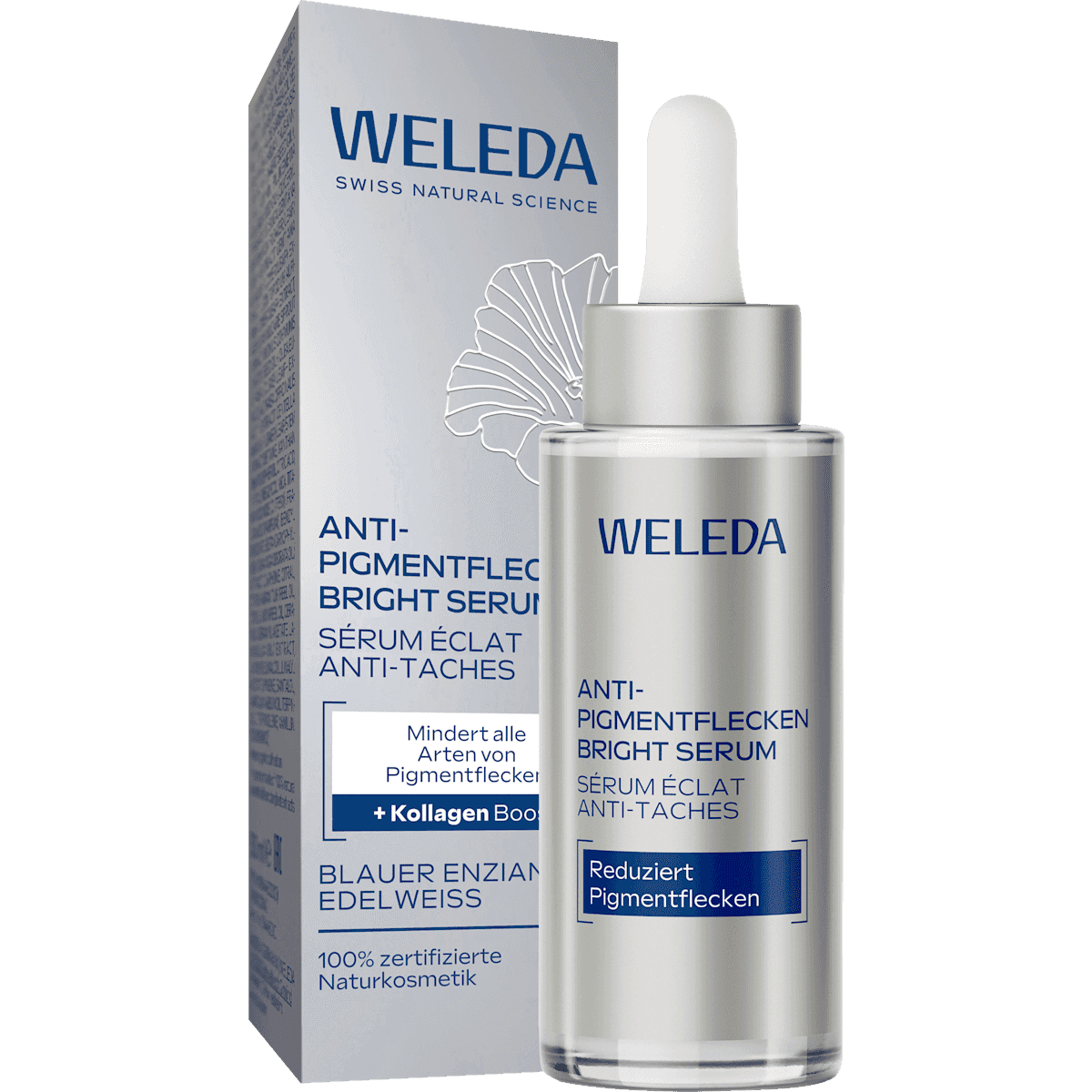 Weleda Serum Bright Anti-Pigmentflecken Blauer Enzian & Edelweiss, 30 ml — authentic German product in Morocco
