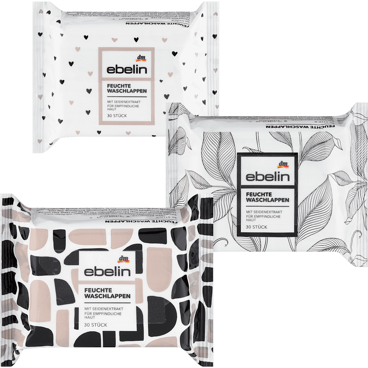 ebelin Lingettes nettoyantes Soie 30 pièces — produit allemand authentique au Maroc