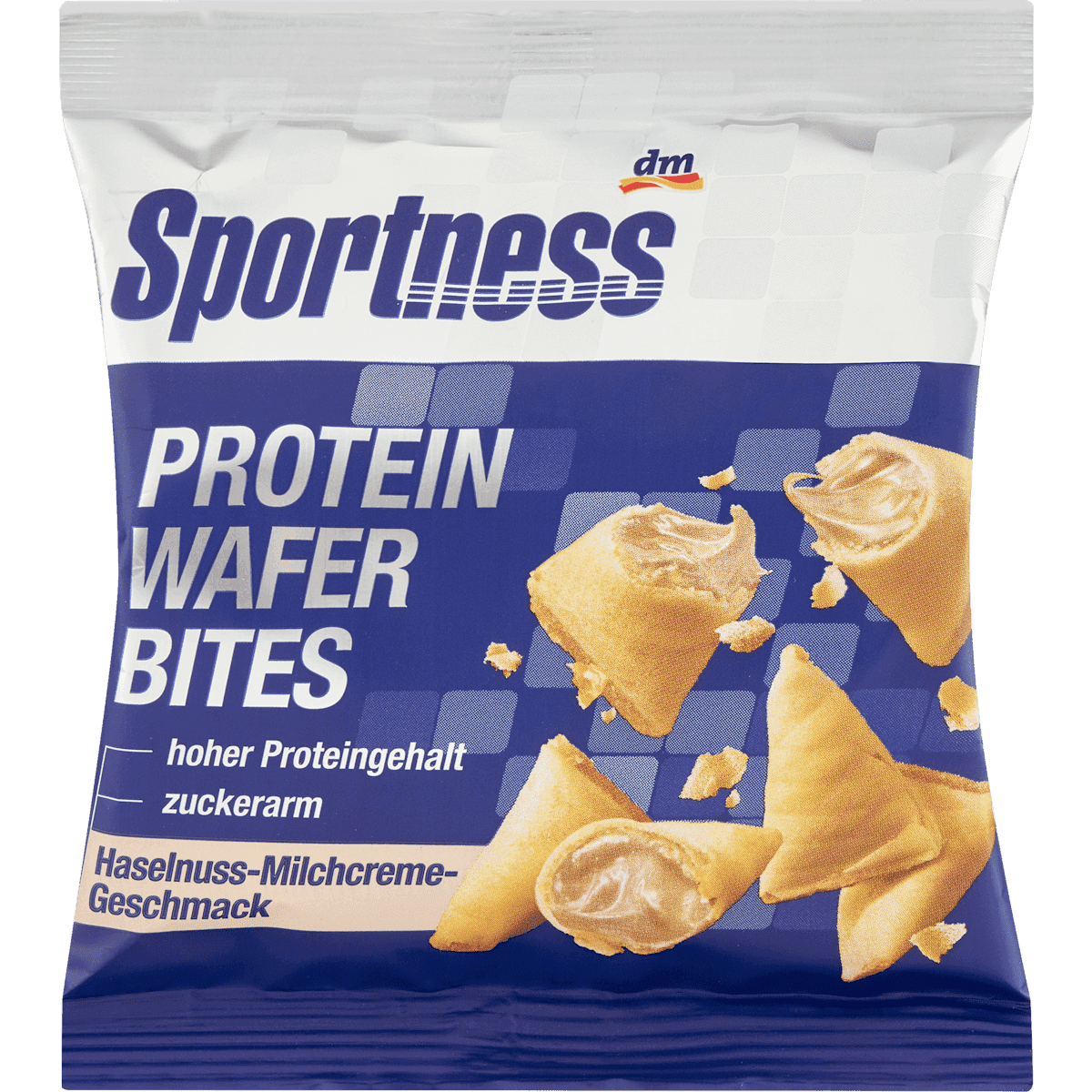 Sportness Protein Wafer Bites goût noisette-crème de lait, 30 g — produit allemand authentique au Maroc