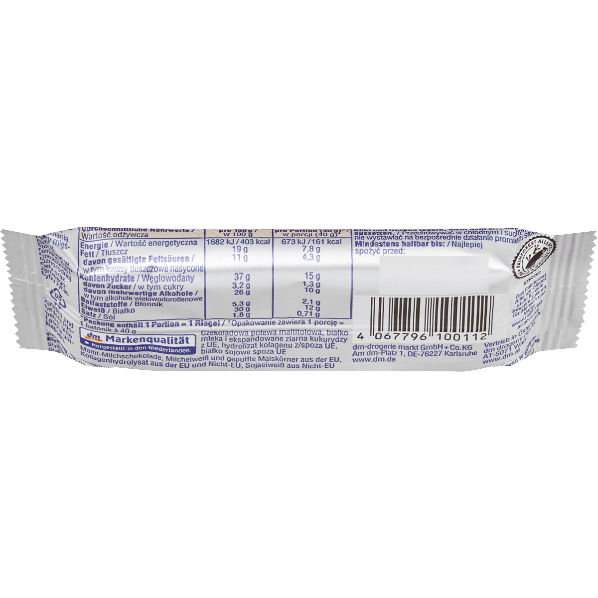 Sportness Bar protein 30% Popcorn Caramel Salted 40 g (Sportness Proteinriegel 30%, Popcorn-Salted-Caramel-Geschmack, 40 g) — authentic German product in Morocco