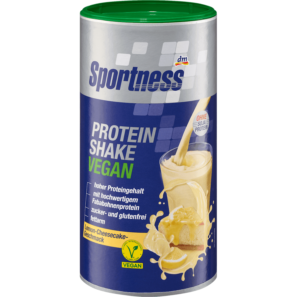 Sportness Poudre protéinée vegan, goût Lemon Cheesecake, 280 g (Sportness Proteinshake, Lemon Cheesecake Geschmack, vegan, 280 g) — produit allemand authentique au Maroc