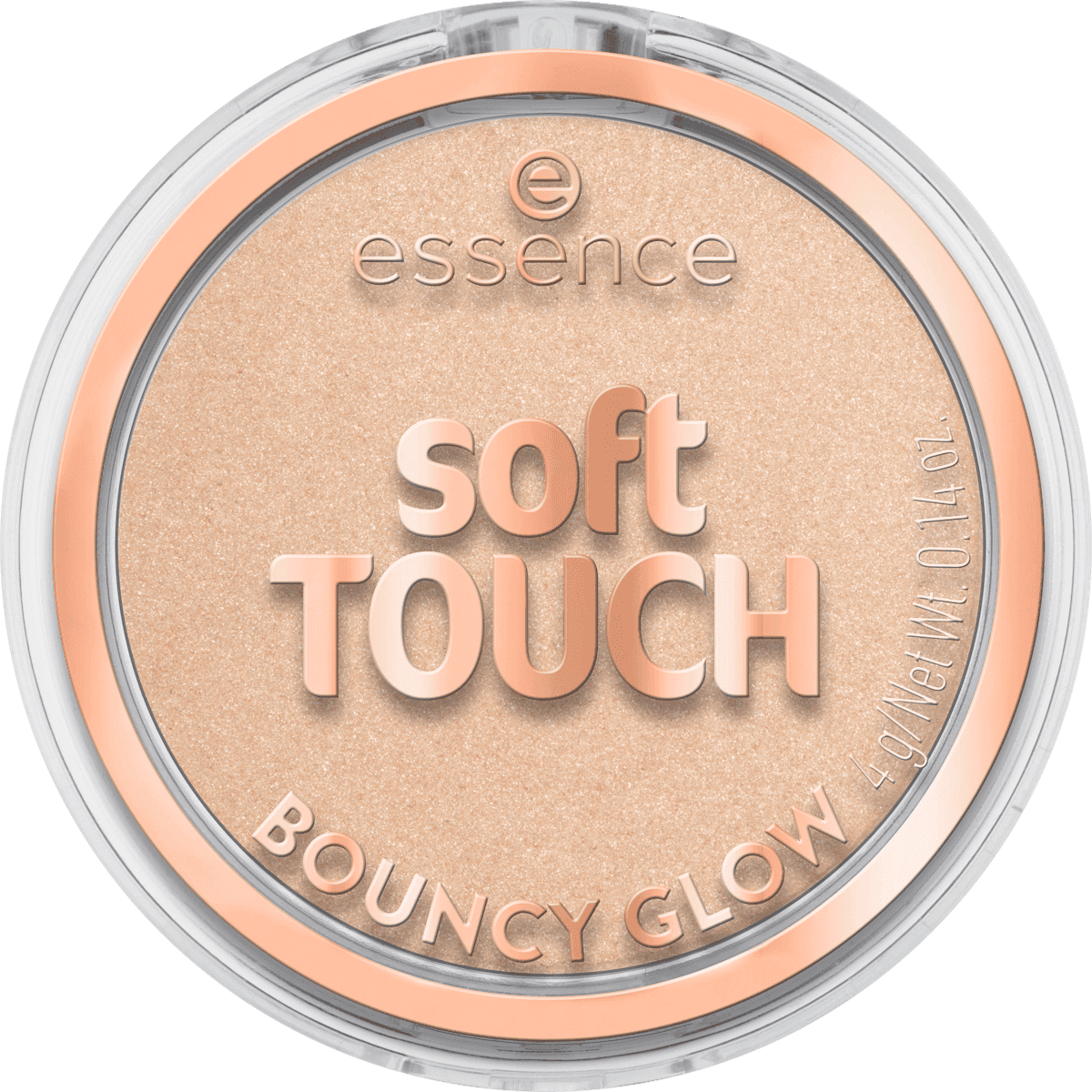 essence Highlighter Soft Touch Bouncy Glow 10 Soft Glaze, 4 g — produit allemand authentique au Maroc