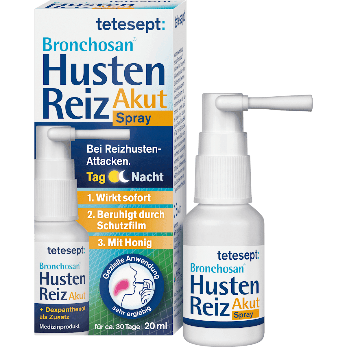 tetesept Hustenspray Reiz Akut Spray, 20 ml — produit allemand authentique au Maroc