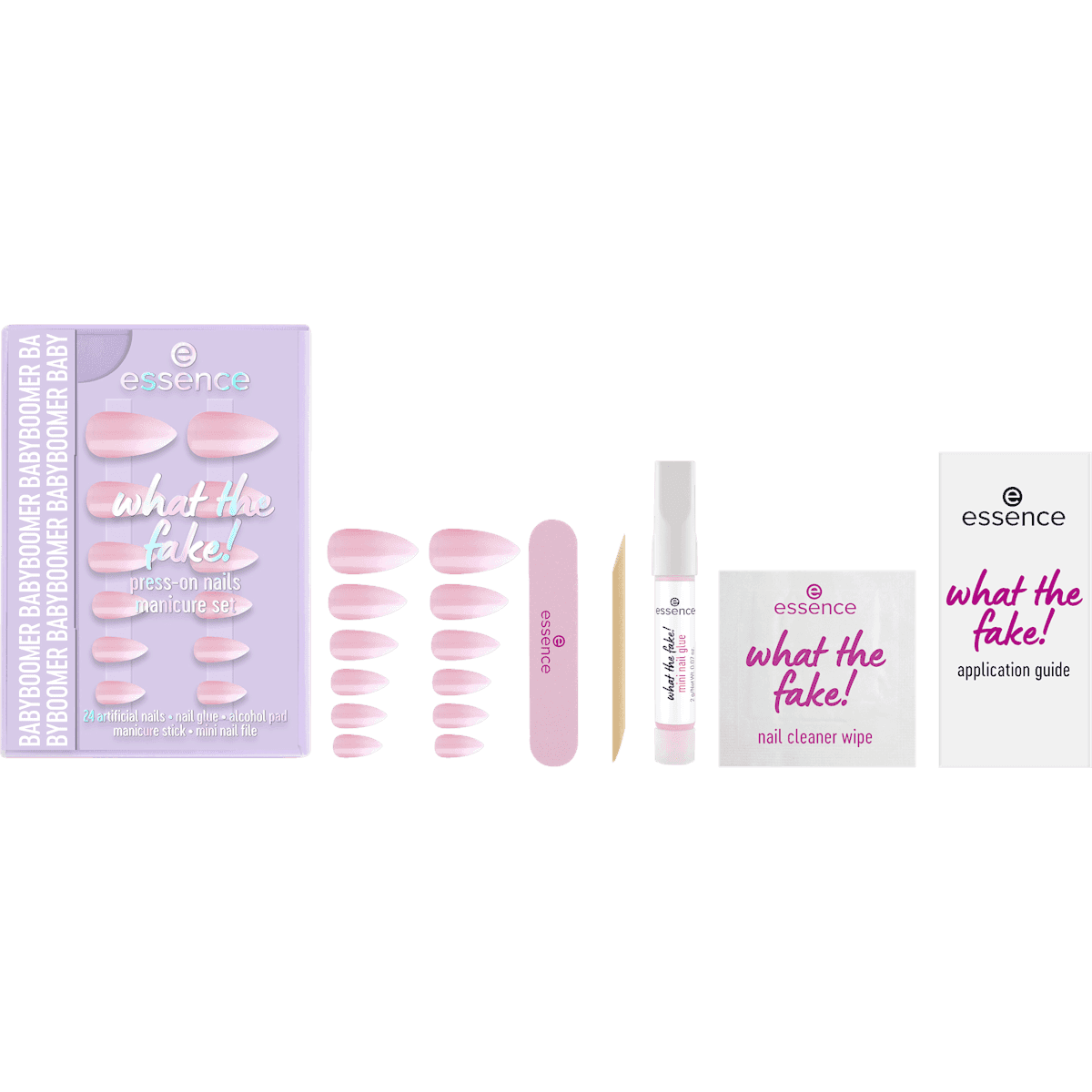 essence faux ongles What The Fake! 03 Babyboomer, 1 pièce — produit allemand authentique au Maroc