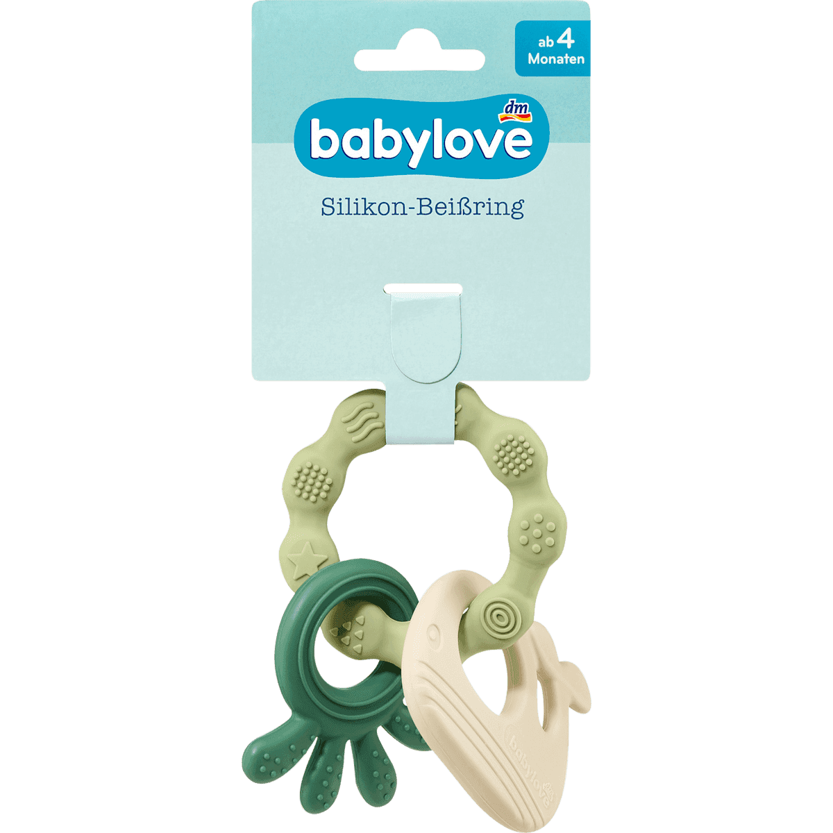 babylove Anneau de dentition beige/vert 1 pièce — produit allemand authentique au Maroc