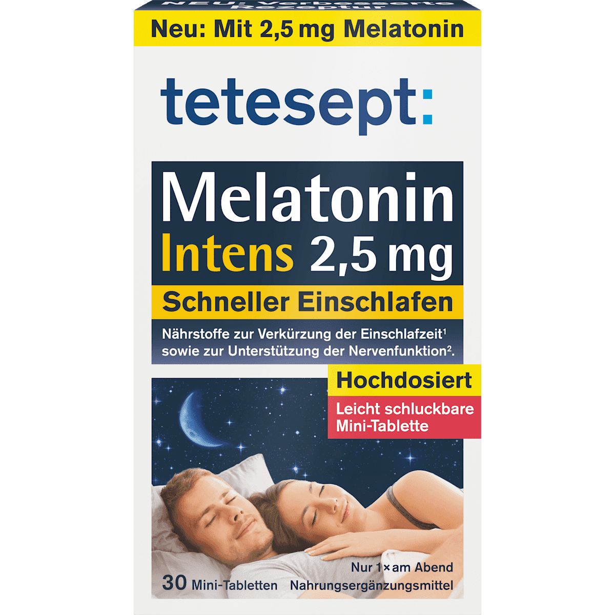 tetesept Mélatonine Intens Mini comprimés, 30 pièces — produit allemand authentique au Maroc