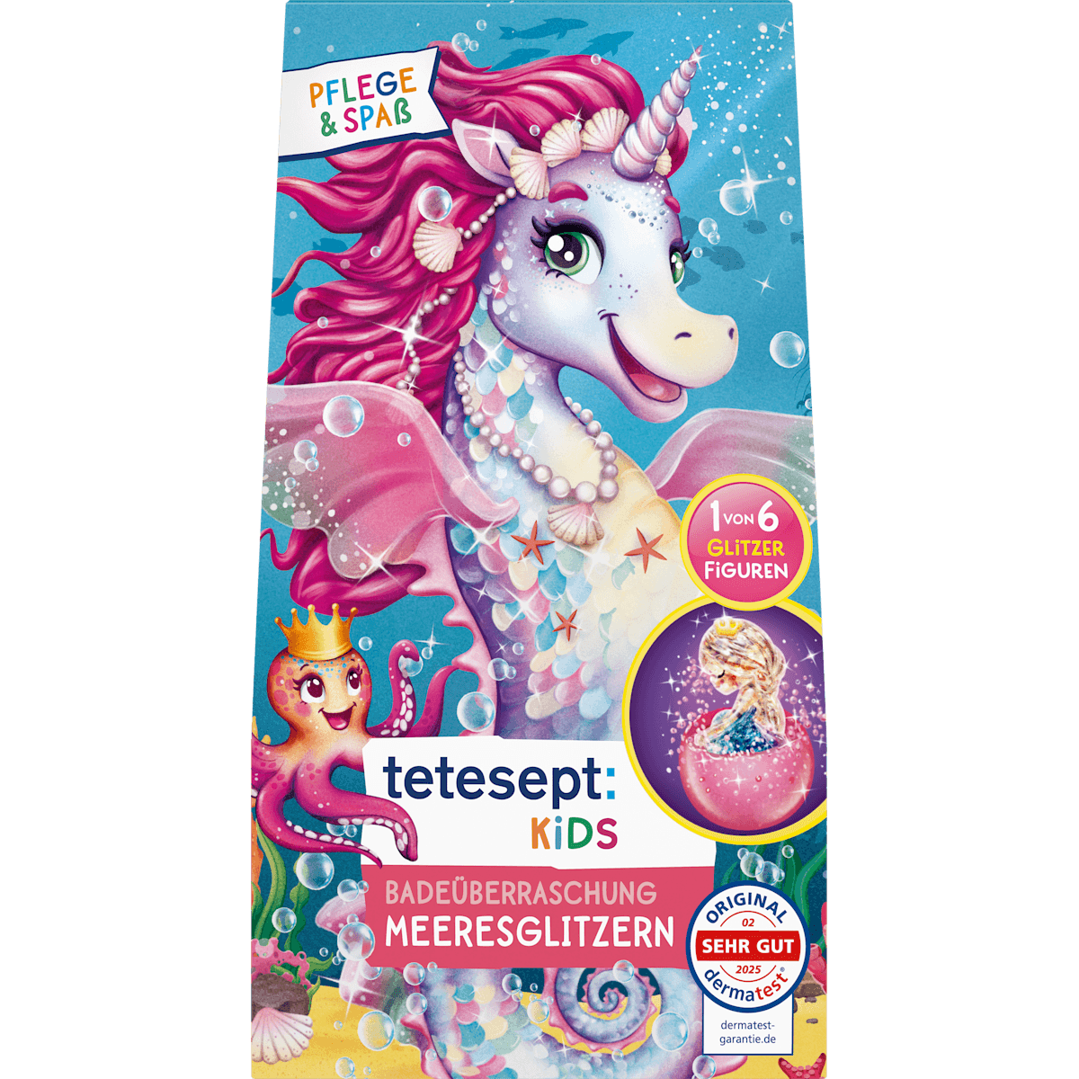 tetesept : KIDS Enfant Bain moussant Bain surprise Meeresglitzern, 1 pièce — produit allemand authentique au Maroc