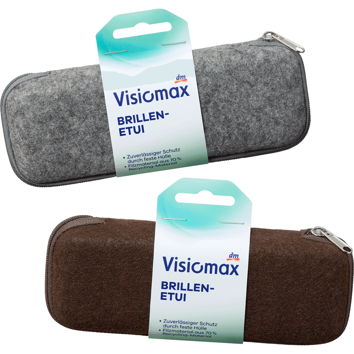 Visiomax Étui à lunettes en feutre avec fermeture éclair 1 pièce — produit allemand authentique au Maroc
