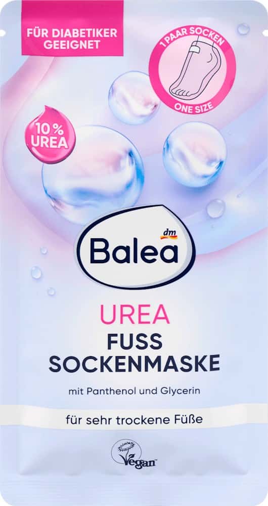 Balea masque pieds chaussettes urée (1 paire) 2 pcs (Balea Fußmaske Socken Urea (1 Paar), 1 Paar) — produit allemand authentique au Maroc