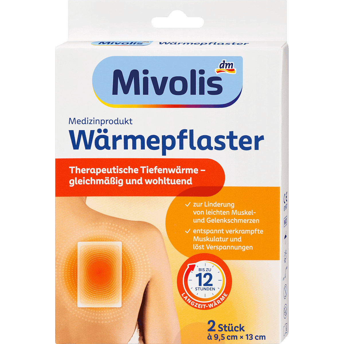 Mivolis Patchs chauffants 9,5 cm x 13 cm, 2 pièces — produit allemand authentique au Maroc