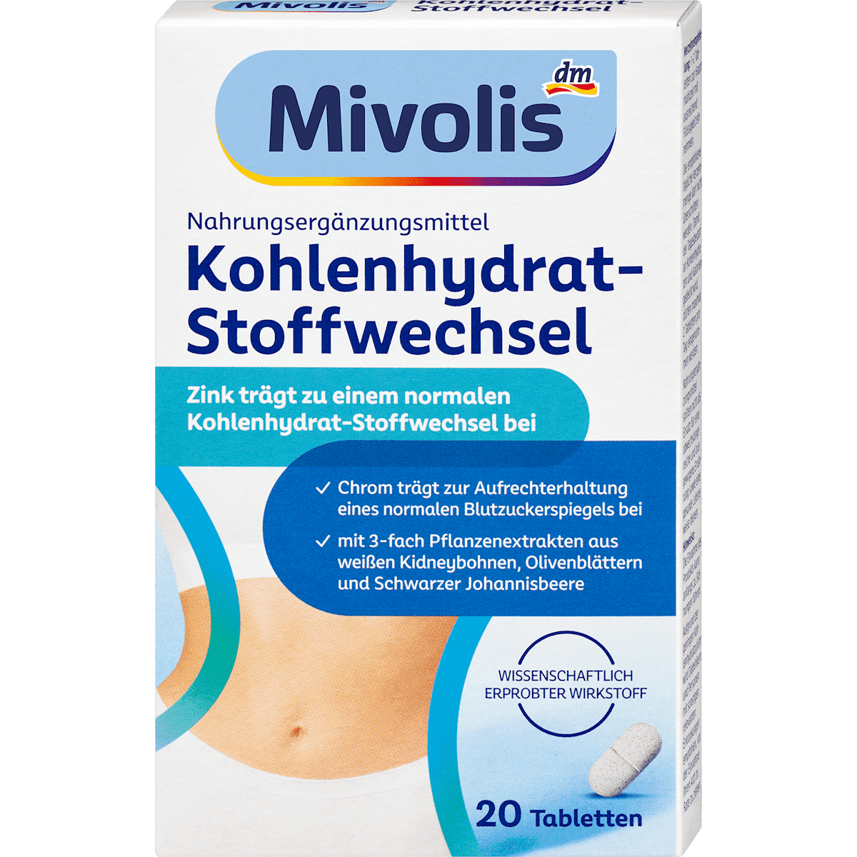 Mivolis Métabolisme des glucides 20 pc — produit allemand authentique au Maroc