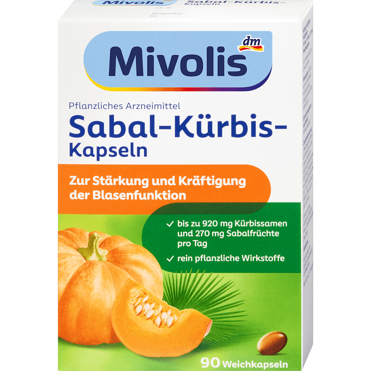 Mivolis Capsules Sabal Citrouille, 90 pièces — produit allemand authentique au Maroc