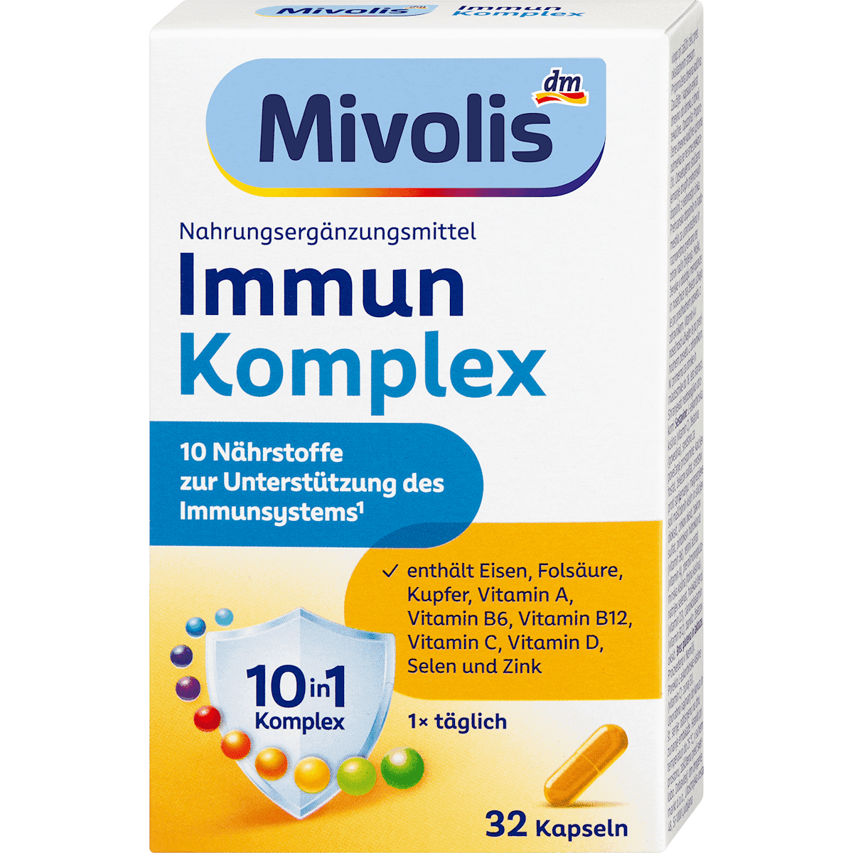 Mivolis Immuno complexe gélules 32 pcs 17 g — produit allemand authentique au Maroc
