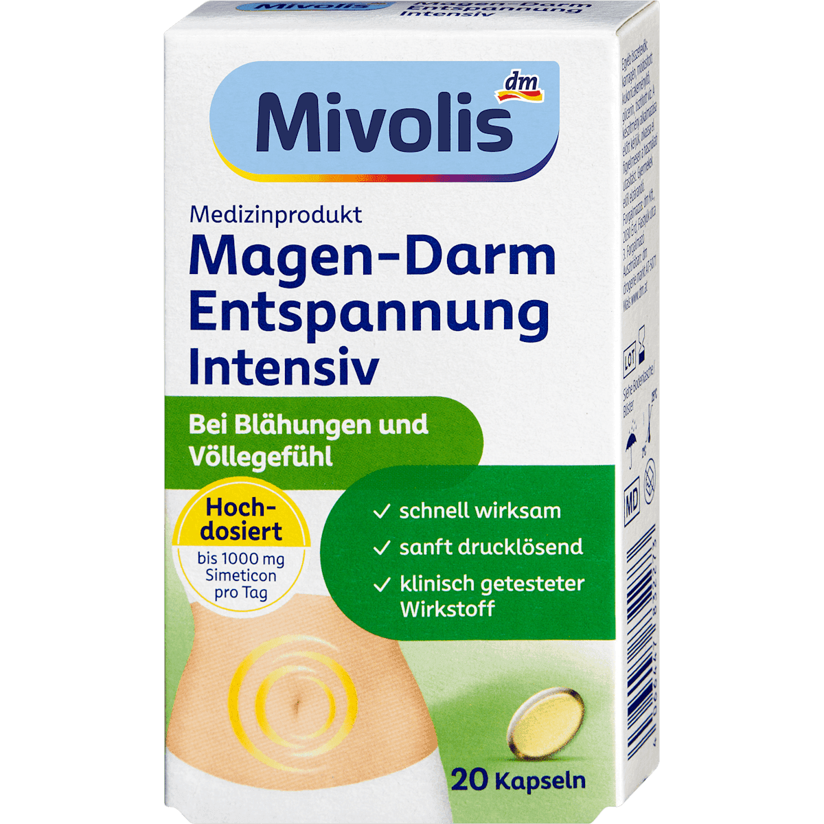 Mivolis Capsules digestion intensive 20 pièces — produit allemand authentique au Maroc