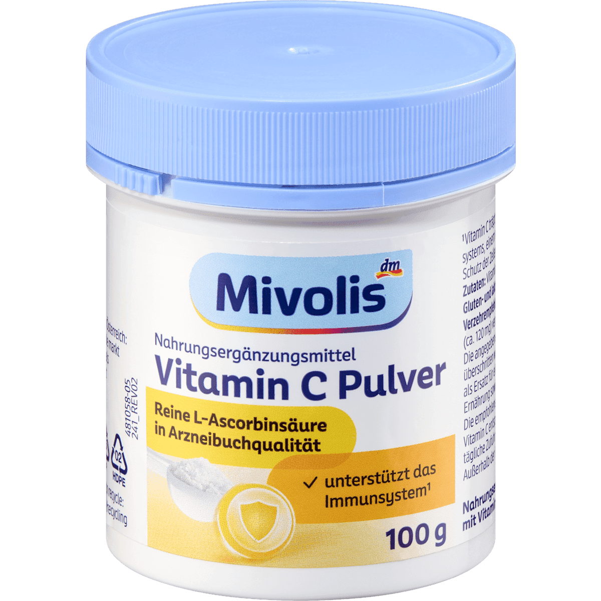 Mivolis vitamine C en poudre 100 g — produit allemand authentique au Maroc