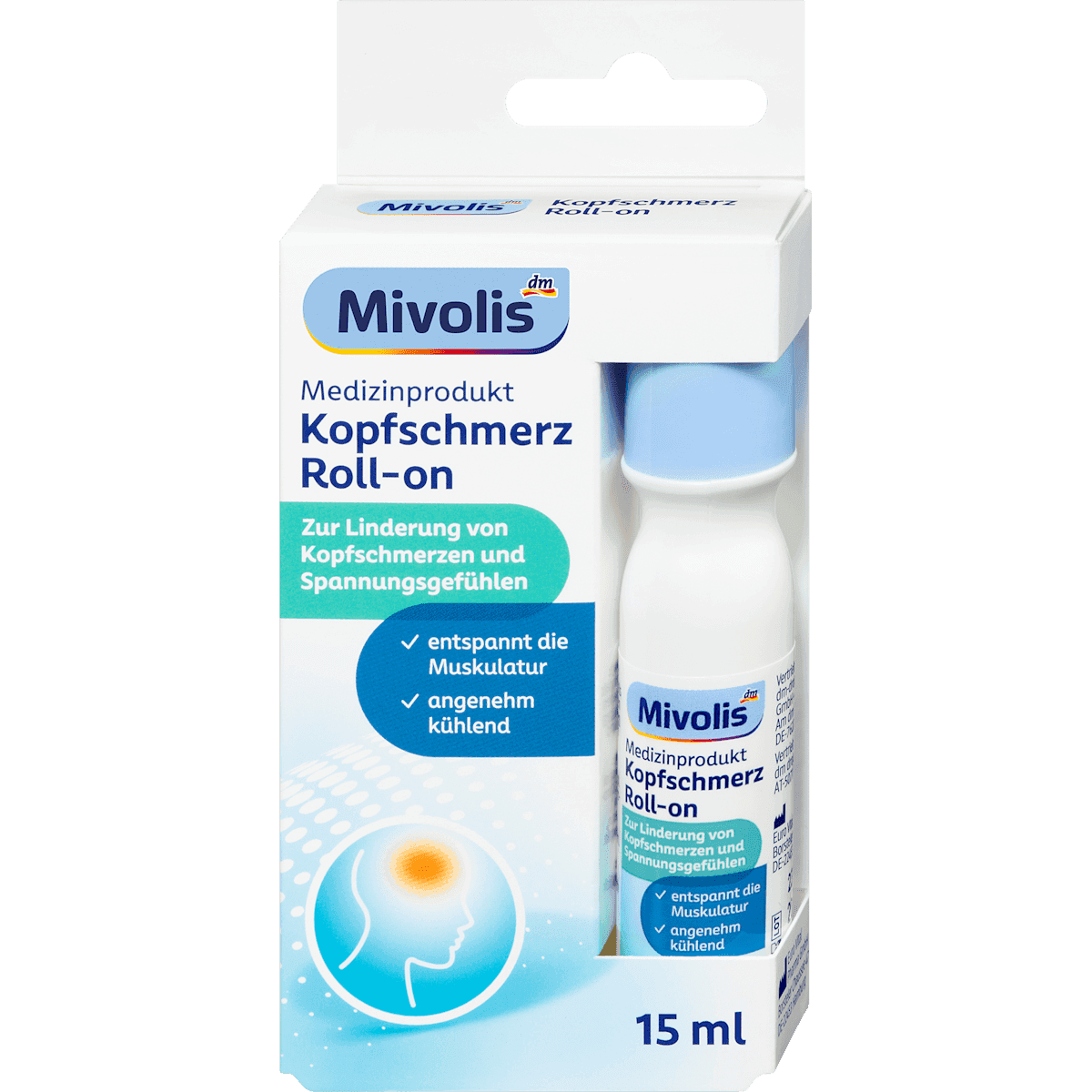 Mivolis roll-on anti-maux de tête, 15 ml — produit allemand authentique au Maroc