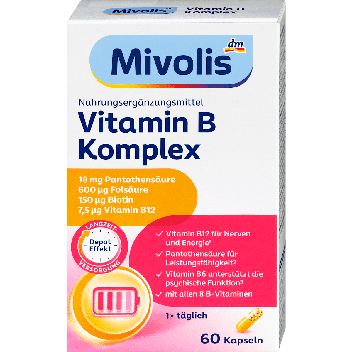 Mivolis complexe vitamine B gélules 60 pièces 33 g — منتج ألماني أصلي في المغرب